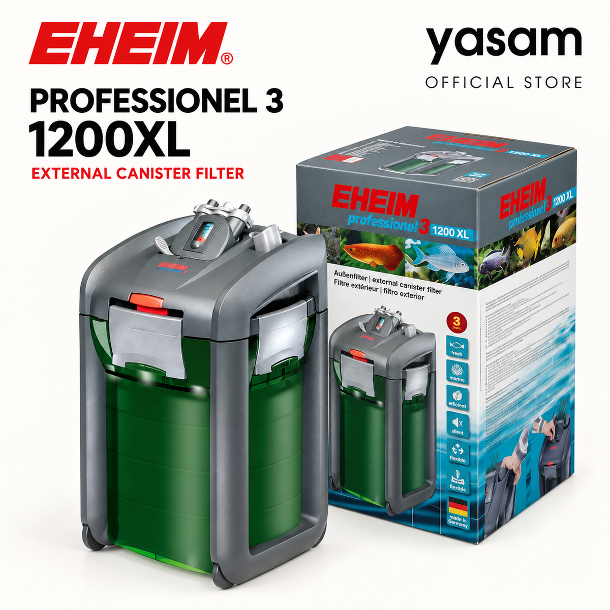 EHEIM Professional 3 1200XL External Canister Filter Aquarium Made in Germany 1700L/H