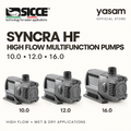 SICCE SYNCRA HF High Flow Multifunction Pumps 10.0 12.0 16.0 Wet & Dry Applications