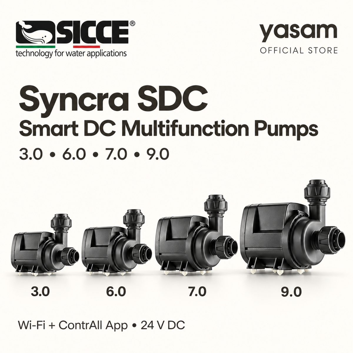 SICCE Syncra SDC WiFi Aquarium Water Pump Freshwater Marine (3.0, 6.0, 7.0, 9.0)