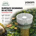 Mountain Tree Pond Surface Skimmer Pool Connector Floating Debris Collector Koi Pond MTF603 110mm