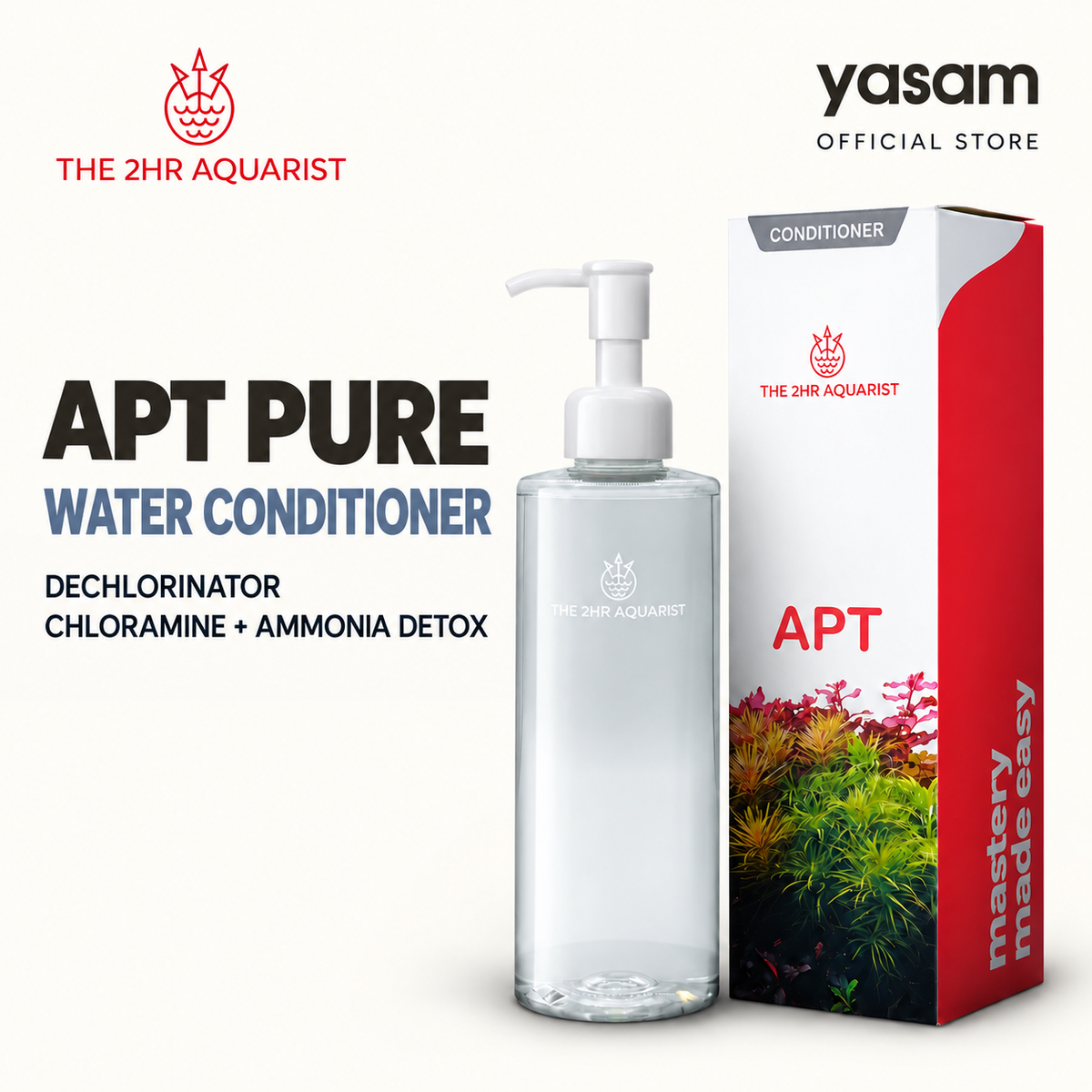 2Hr Aquarist APT PURE Water Conditioner Dechlorinator Chloramine Ammonia Detoxifier 300ml