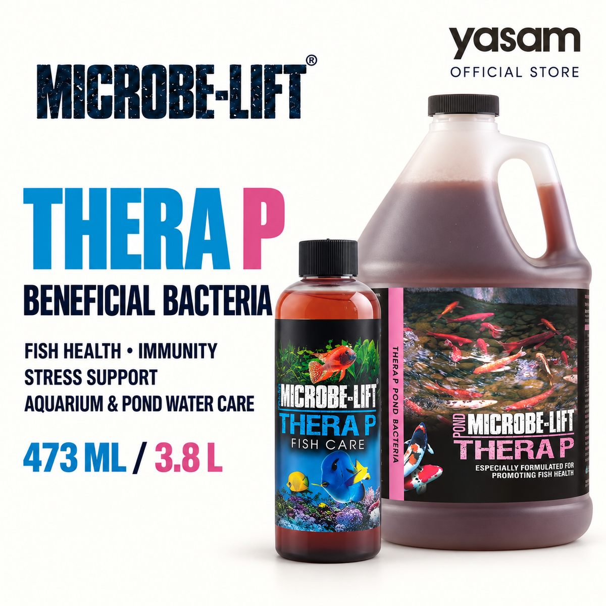MICROBE-LIFT TheraP Beneficial Bacteria Probiotics Fish Health Immunity Stress Aquarium Water Care