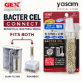 GEX - Bacter Cel Connect Aquarium Filter Media | Beneficial Bacteria Biological Filter Slim Filter & Roka Boy