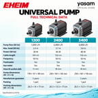 EHEIM Universal Pump Aquarium Submersible External Fresh Marine 1200 2400 3400