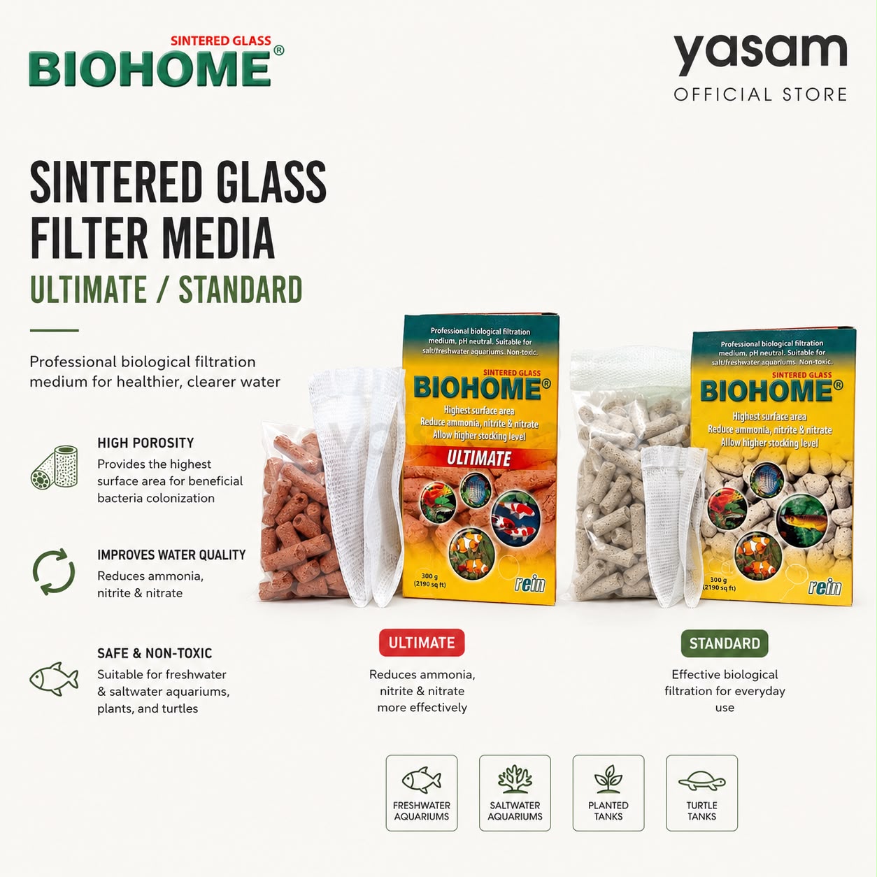BIOHOME - Media Filter Kaca Sinter ULTIMATE