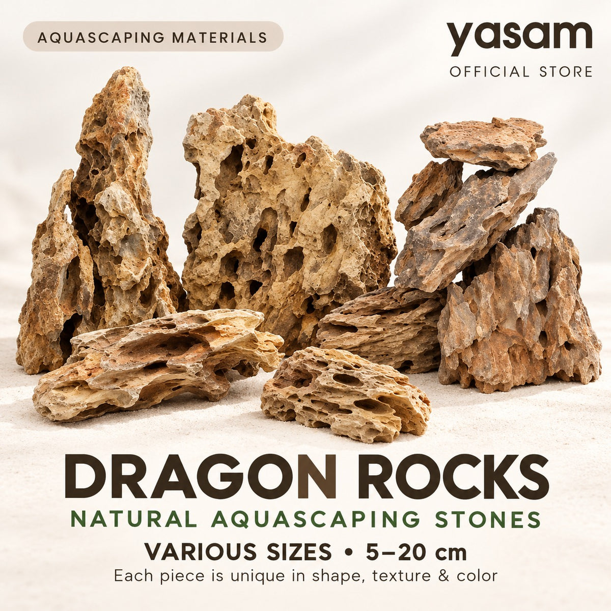 YASAM - Dragon Rocks Stones Various size available 5-20cm