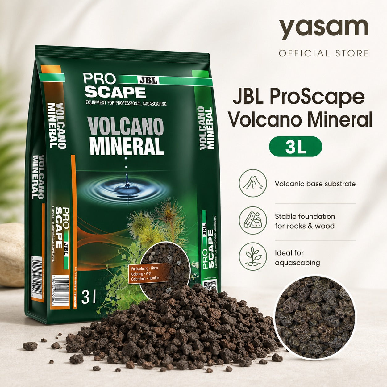 JBL - PROSCAPE VOLCANO MINERAL 3L Volcanic Soil Sulawesi Shrimp