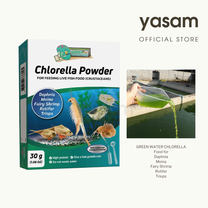 GREENWATERFARM - Chlorella Powder Green Water for feeding Boon Daphnia, Fairy Shrimps, Copepods