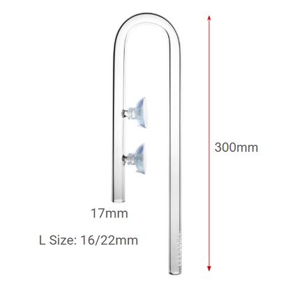 CHIHIROS - Lily Glass Pipe Inflow Outflow Aquarium Filter Pipe Clear Glass