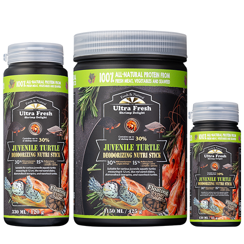 AZOO Ultra Fresh - Juvenile Turtle Stick | Growth Formula Food for Baby Turtles High Protein Calcium