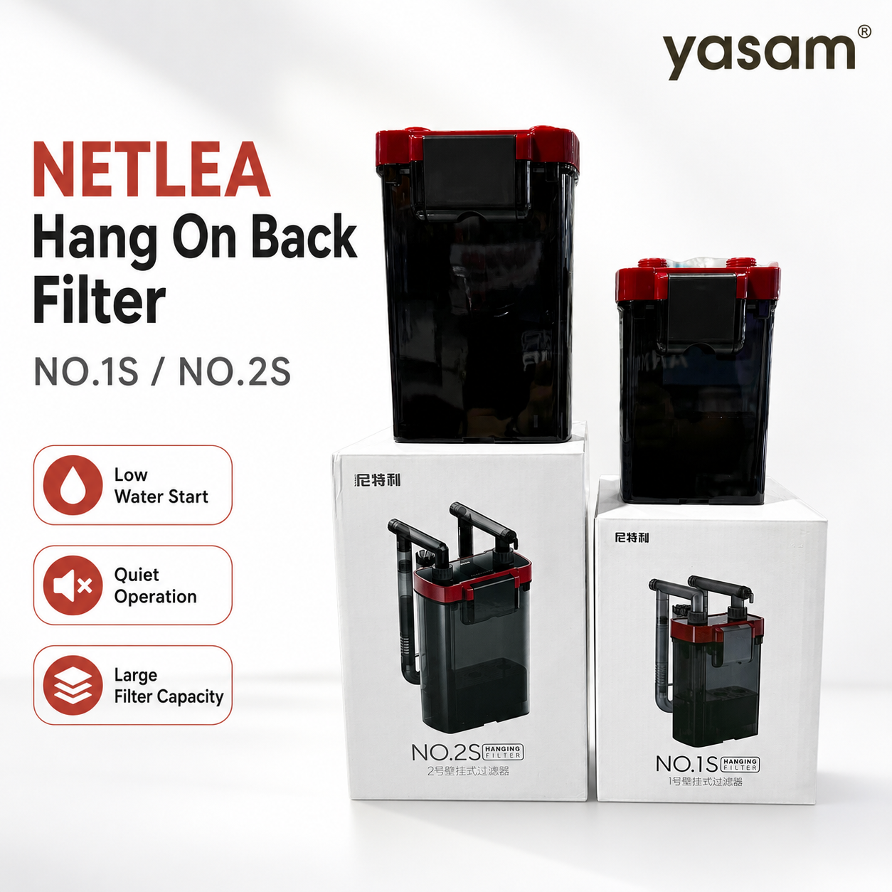 NETLEA - NO1S/NO2S Hang on Canister Filter (Planted tank version with Inline CO2 Diffuser)