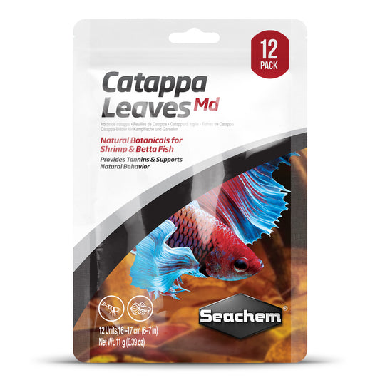 SEACHEM - Catappa Leaves and Tea Bags (Natural botanicals for shrimp & Betta fish)