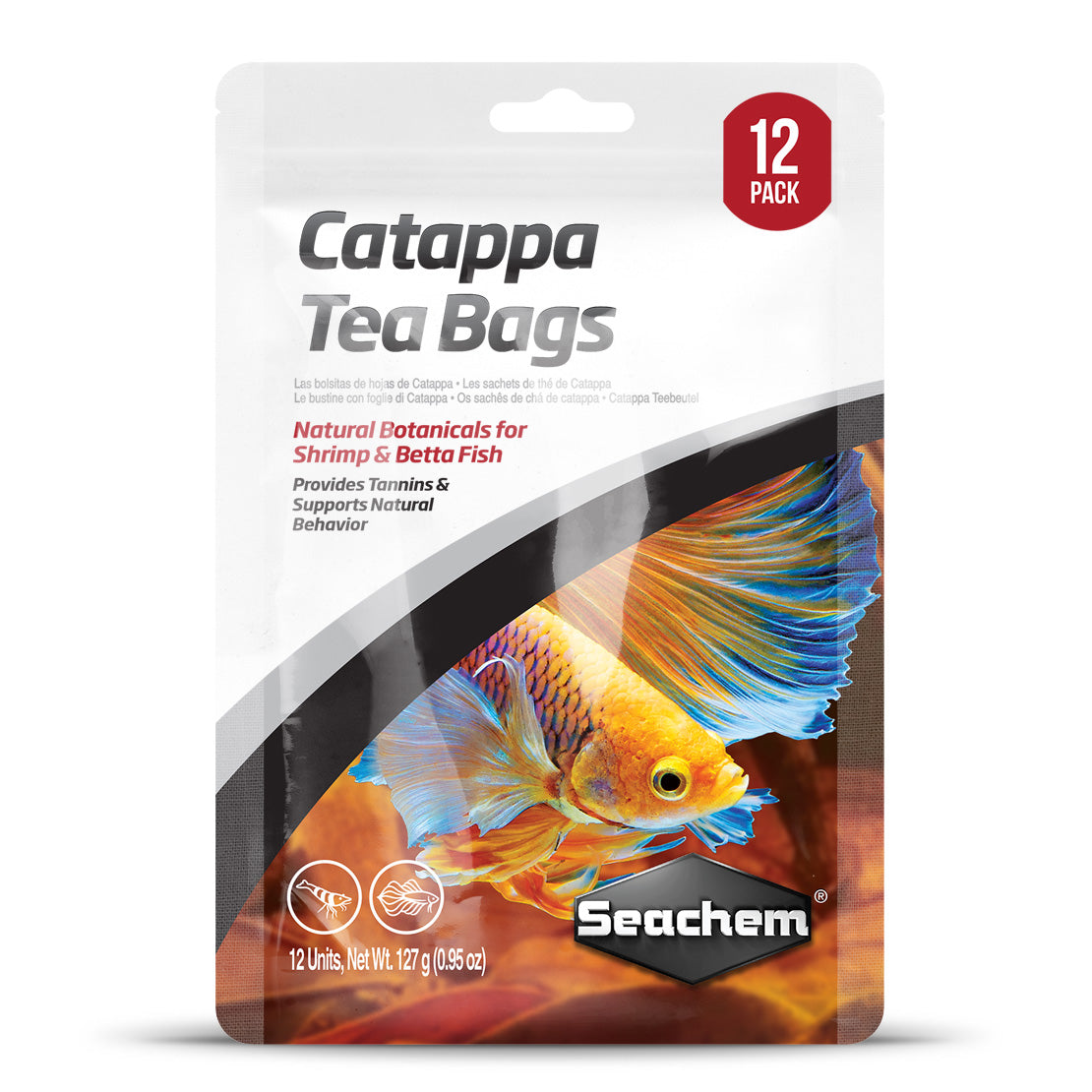 SEACHEM - Catappa Leaves and Tea Bags (Natural botanicals for shrimp & Betta fish)