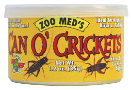 ZOO MED - Can O’ Crickets All-Natural Farm-Raised Crickets for Reptiles, Amphibians & Fish 35g