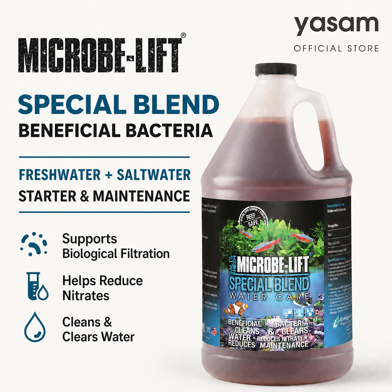 MICROBE LIFT - Special Blend Nitrifying Bacteria 1GAL 3.785L Salt/Freshwater