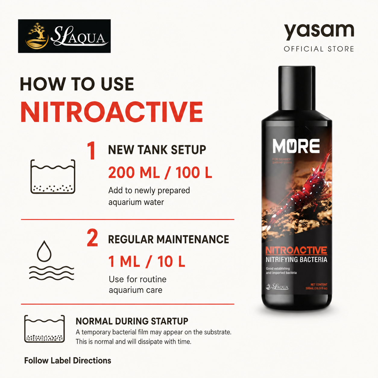 SL AQUA - NitroActive Sulawesi Shrimp Mineral 250ml / 500ml Water Conditioner Shrimp Supplement
