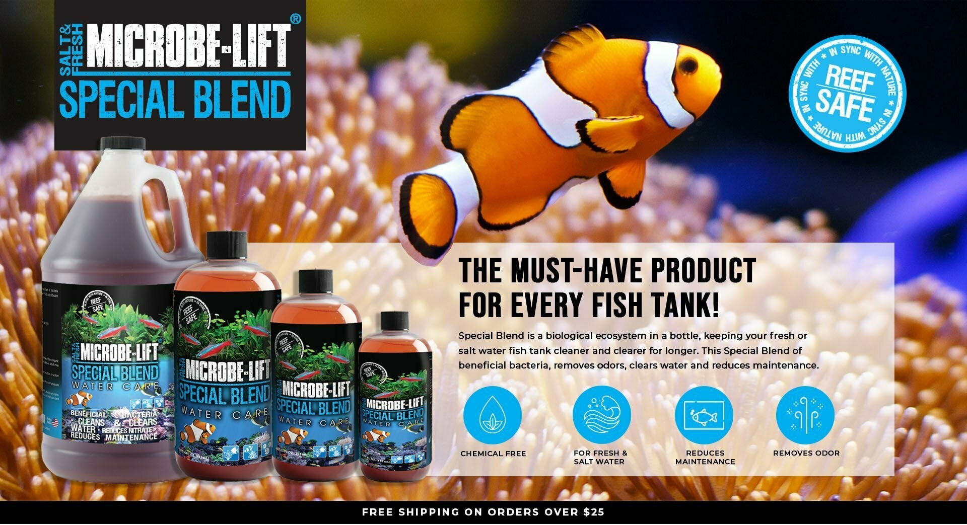 MICROBE LIFT - Special Blend (Salt and Fresh Water Bacterial Starter and Maintenance)