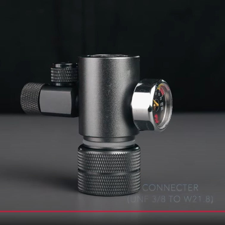 CHIHIROS - Mini CO2 Regulator Connector UNF to UK W21.8 (Connector to large ISTA CO2 Cylinder)
