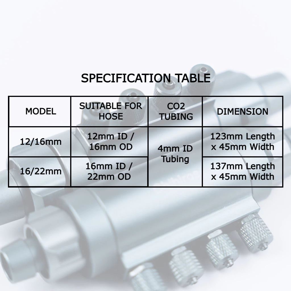 CHIHIROS - Dosing Flow Adapter 12/16mm 16/22mm