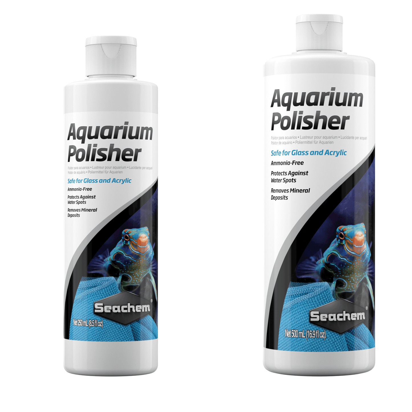 SEACHEM - Aquarium Polisher Clarity Water Conditioner for Clear & Healthy Tanks 250ml