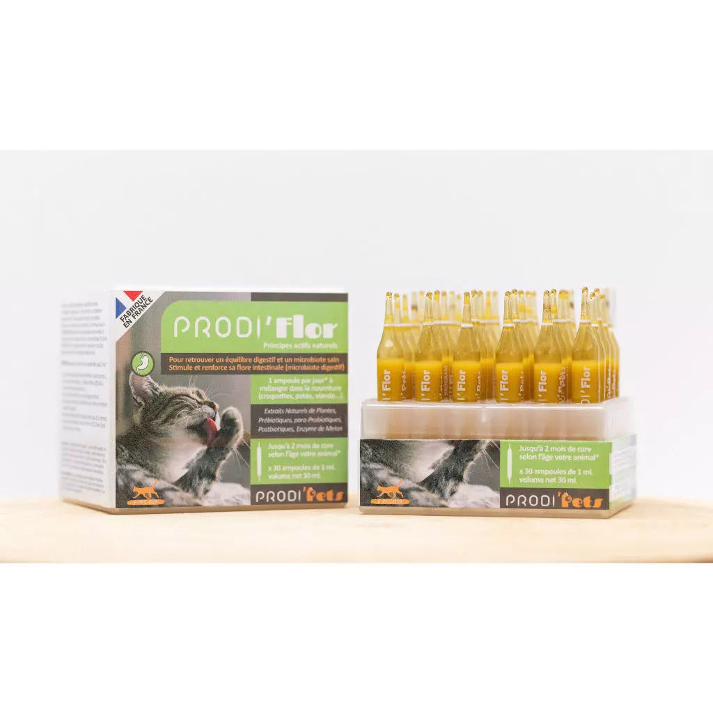 Prodipets - PRODI'FLOR Cat & Dog 30 Vials Probiotics Prebiotics Gut Health & Immunity Supplement