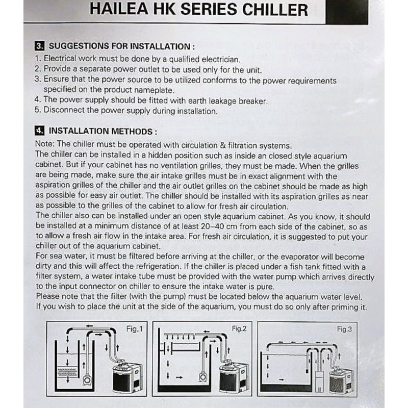 HAILEA - Aquarium Chiller with Express Cooling function and temperature indicator