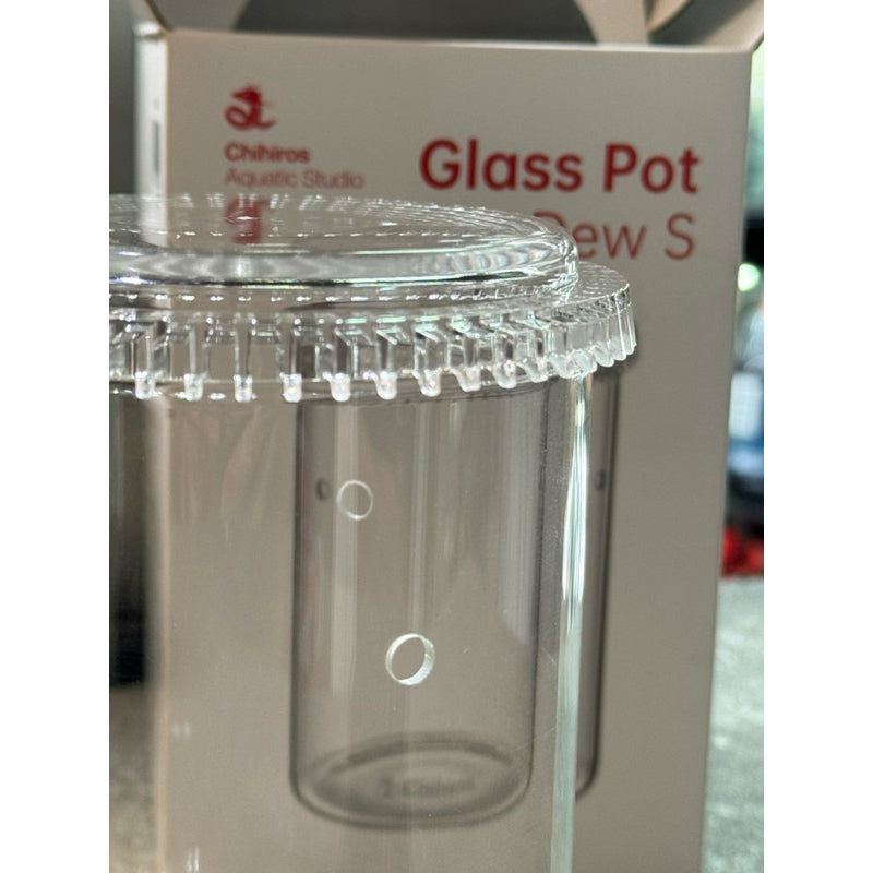 CHIHIROS - Glass Pot Dew with Ventilation Hole for Terrarium Aquascape