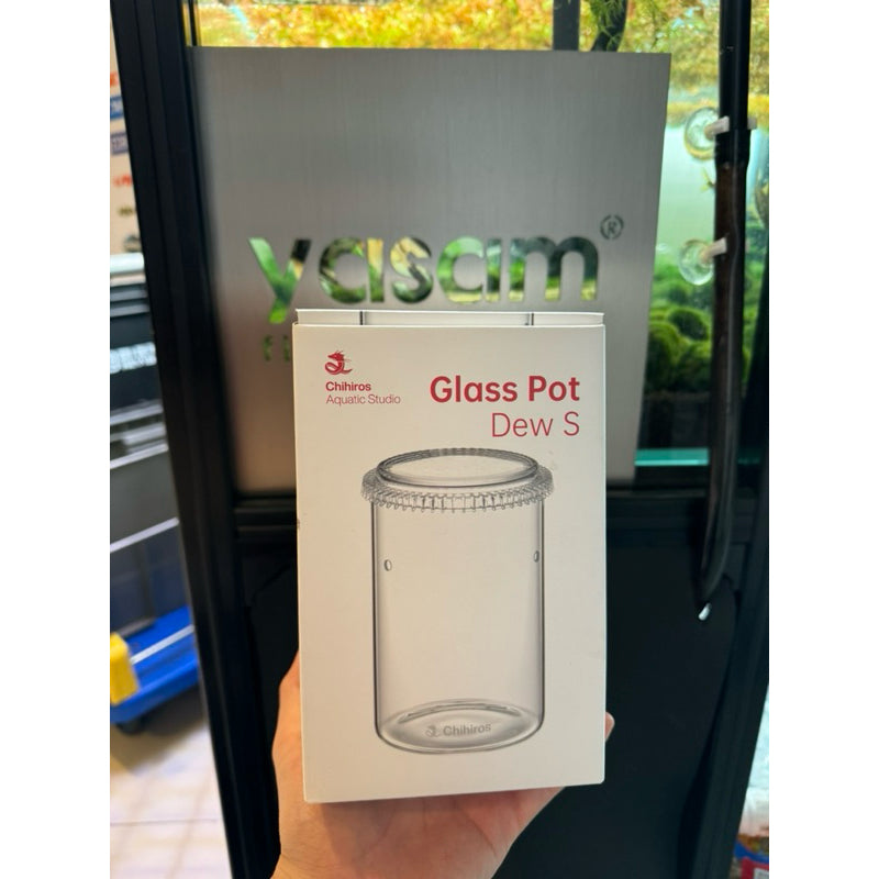 CHIHIROS - Glass Pot Dew with Ventilation Hole for Terrarium Aquascape