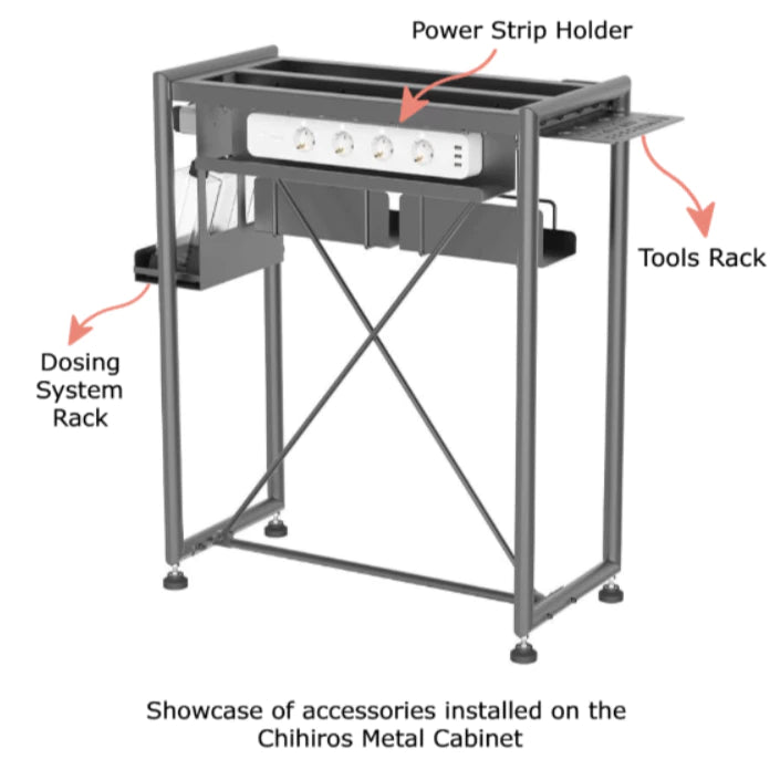 CHIHIROS - Metal Cabinet Accessories Storage Tools Power Strip Holder Dosing Rack Aquarium
