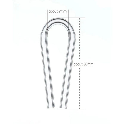 CHIHIROS - U Clip Secure Acrylic Hose Holder for CO2 or O2 (M Size for Standard Air tubbing 9mm)